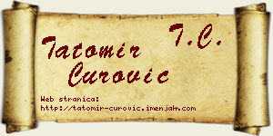 Tatomir Čurović vizit kartica
